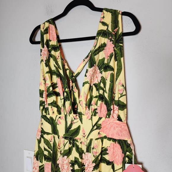 NWT Agua Bendita × Target Wideleg Botanical Sleeveless Jumpsuit size 1X - Picture 10 of 15